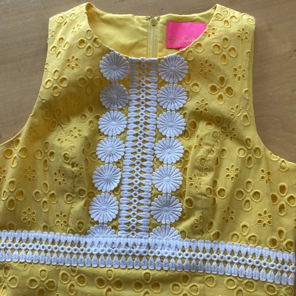Lilly Pulitzer Yellow Eyelet Dress - Picture 2 of 6